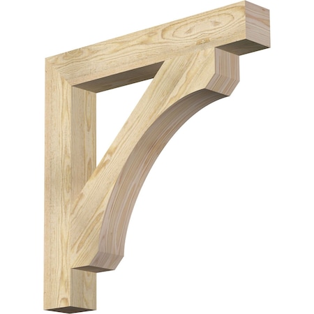 Ekena Millwork Legacy Block Rough Sawn Bracket, Douglas Fir, 4"W x 28"D x 28"H BKT04X28X28LEC05RDF